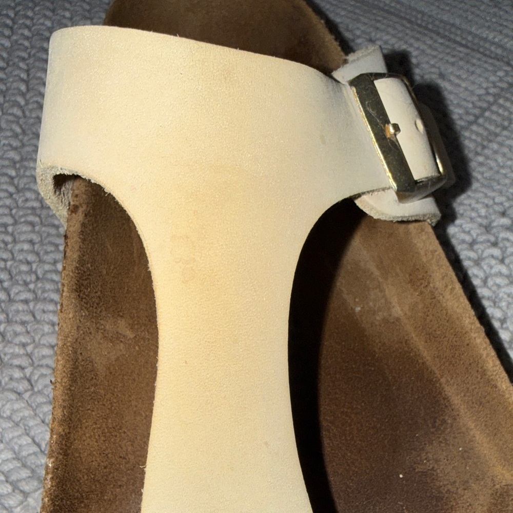 Birkenstock Women’s Gizeh Cream Thong Sandals Sz 42 US-11 very nice - Picture 3 of 11